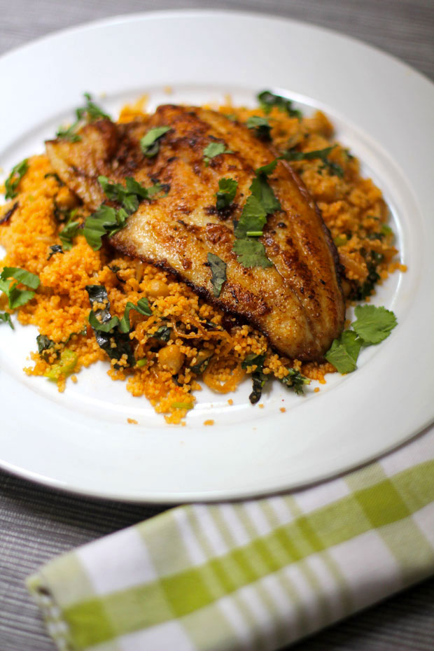 Spicy Fish with Caramelized Onion Couscous | Will Fly For Food, a ...