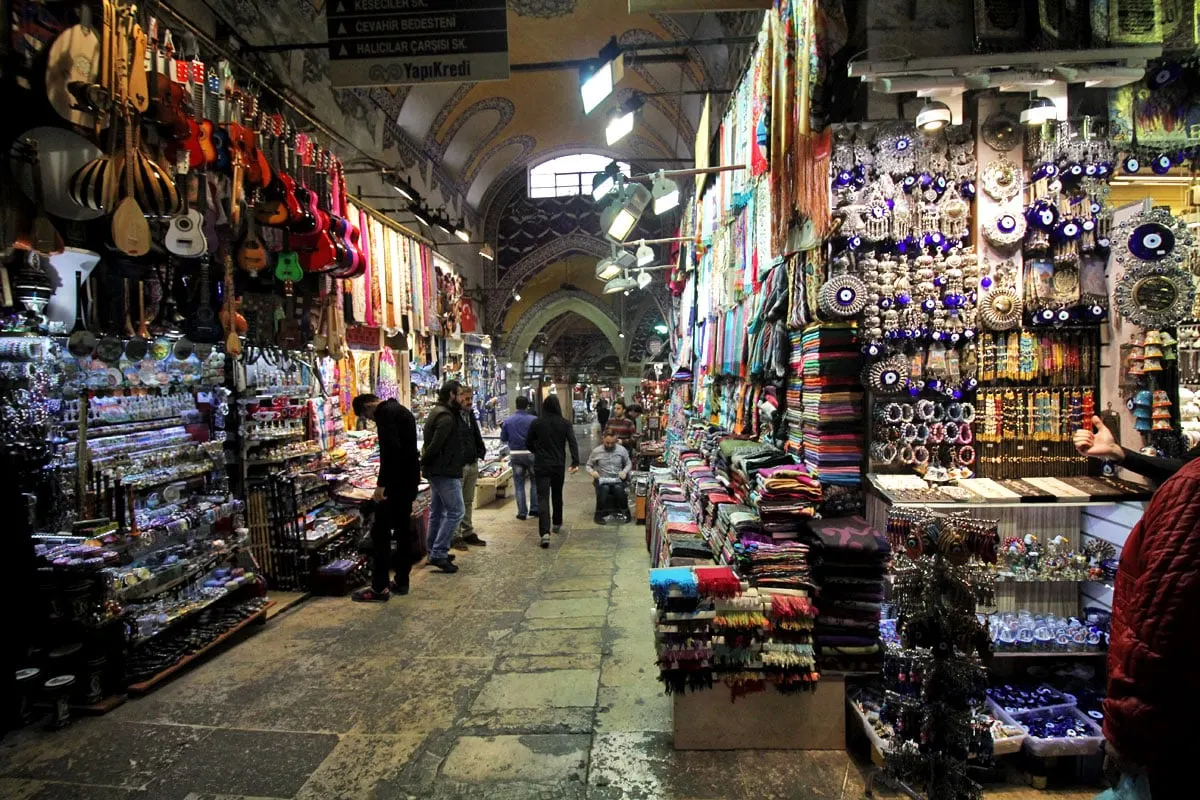 The Grand and Egyptian Spice Bazaars and Rustem Pasha Mosque in Istanbul, Turkey