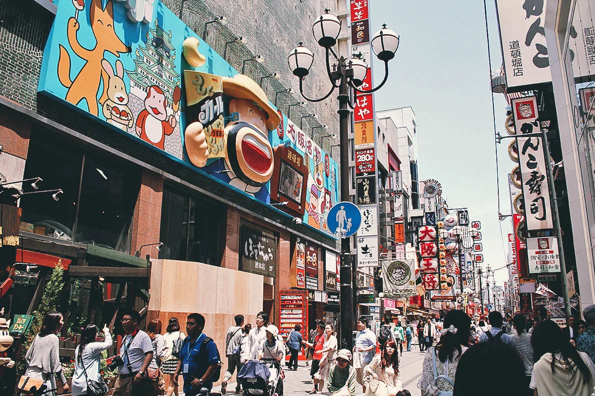 Built-up signs in Dotonbori, Osaka, Japan