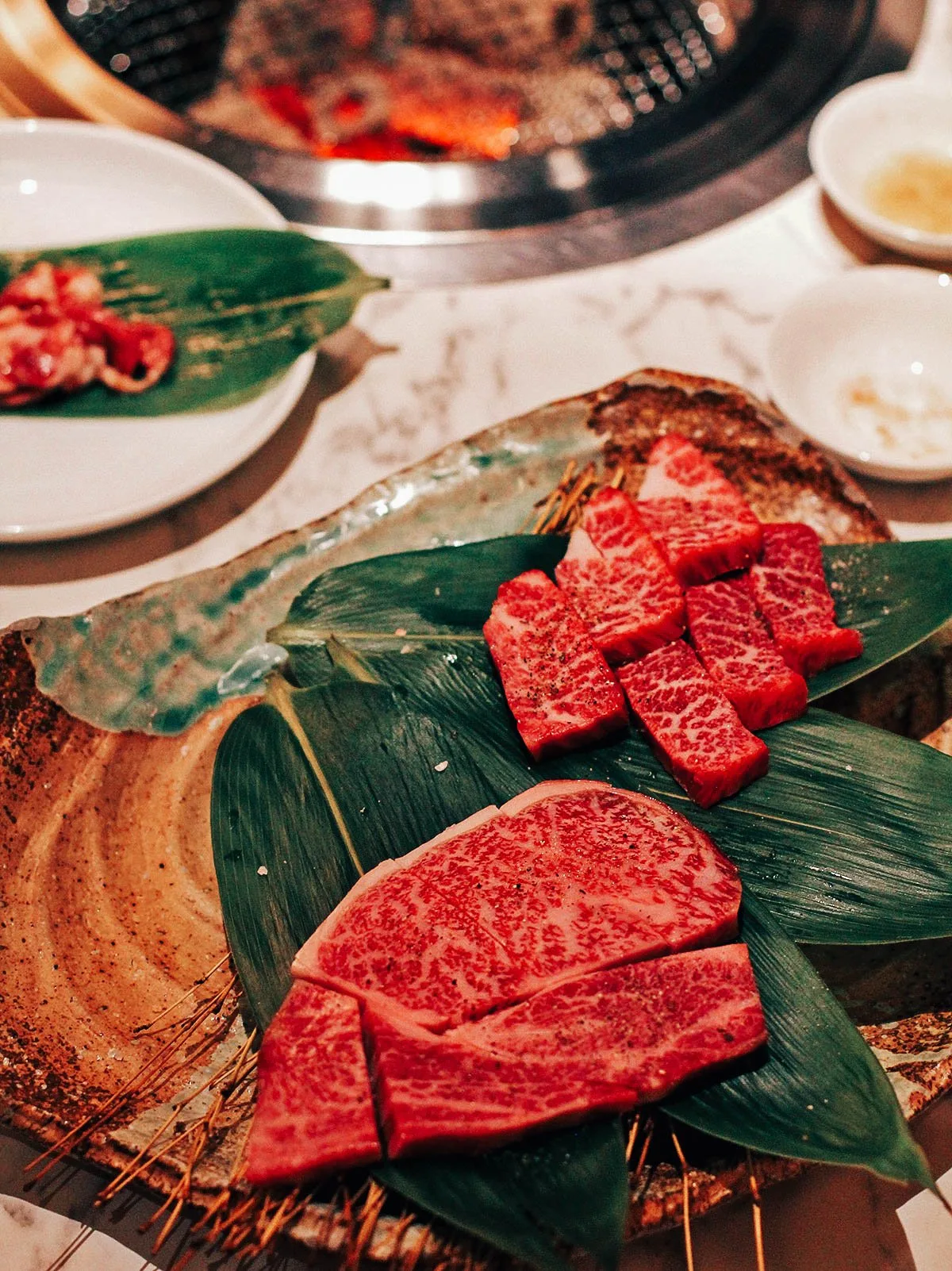 Kobe beef at Tsurugyu in Osaka, Japan