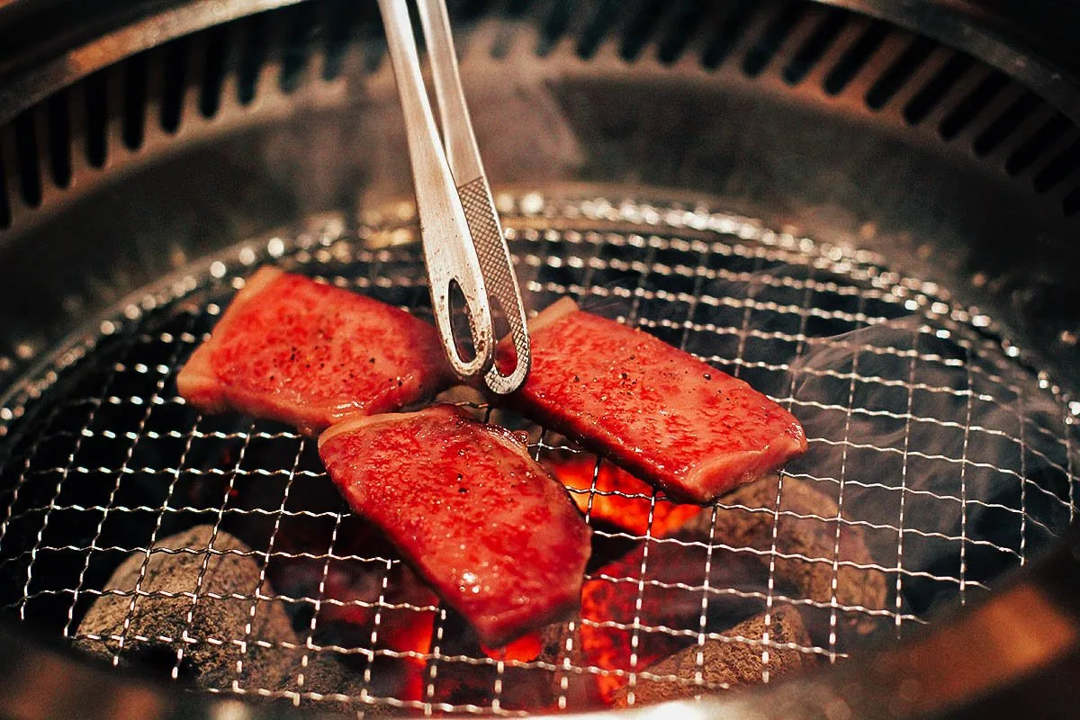 Kobe beef at Tsurugyu in Osaka, Japan