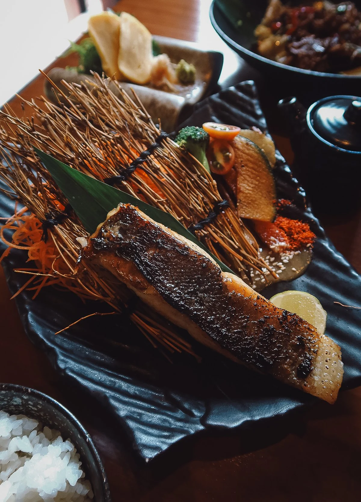 Black cod dish at a restaurant in Bali