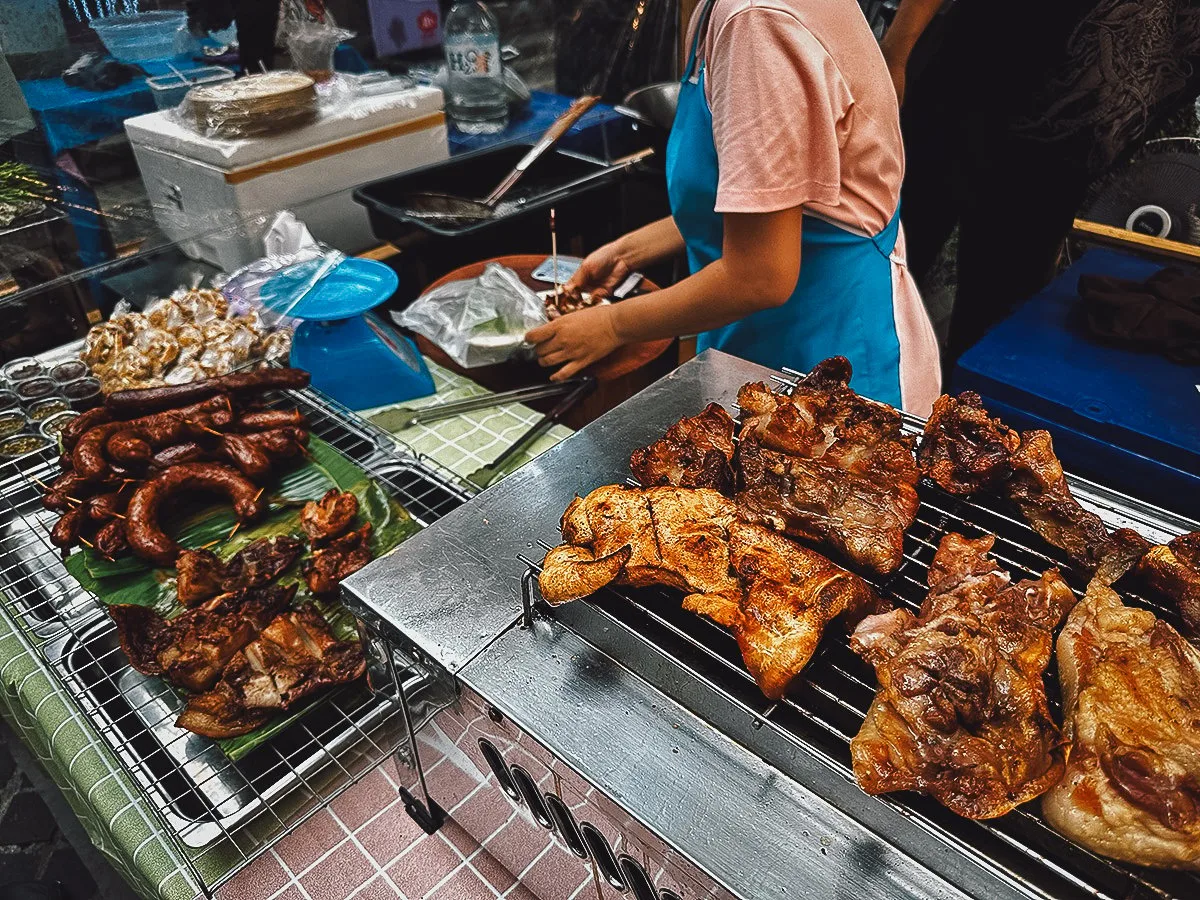 Pork for sale at One Nimman Food Market in Chiang Mai