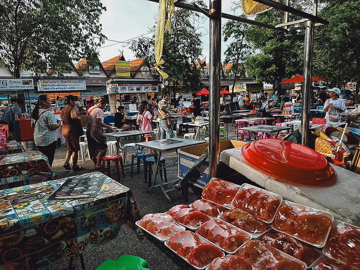 Food stalls at Chiang Mai Gate Market