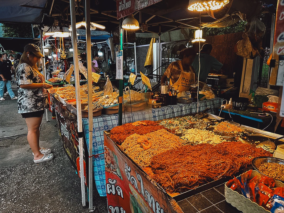 Food stalls at Lang Mor Night Market