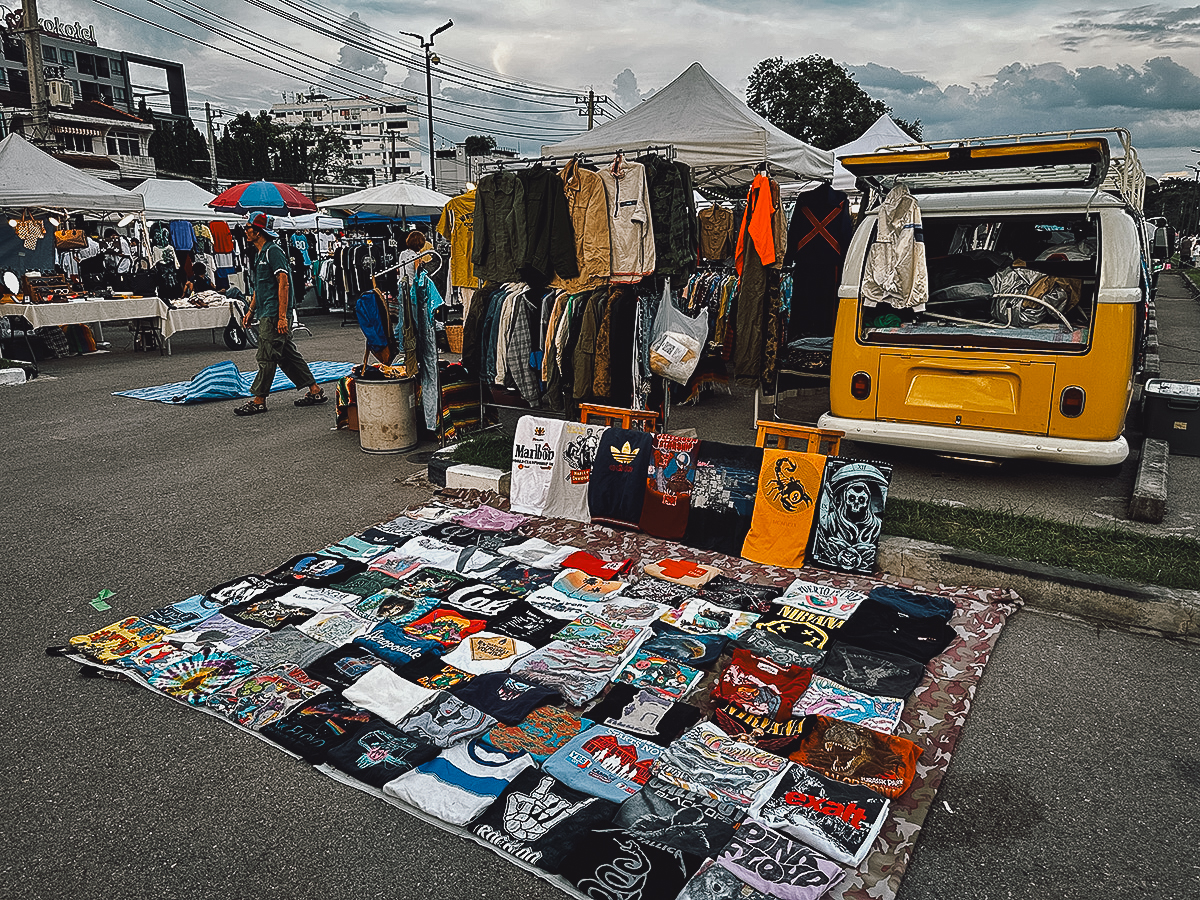 Shirts for sale at Share Market in Chiang Mai