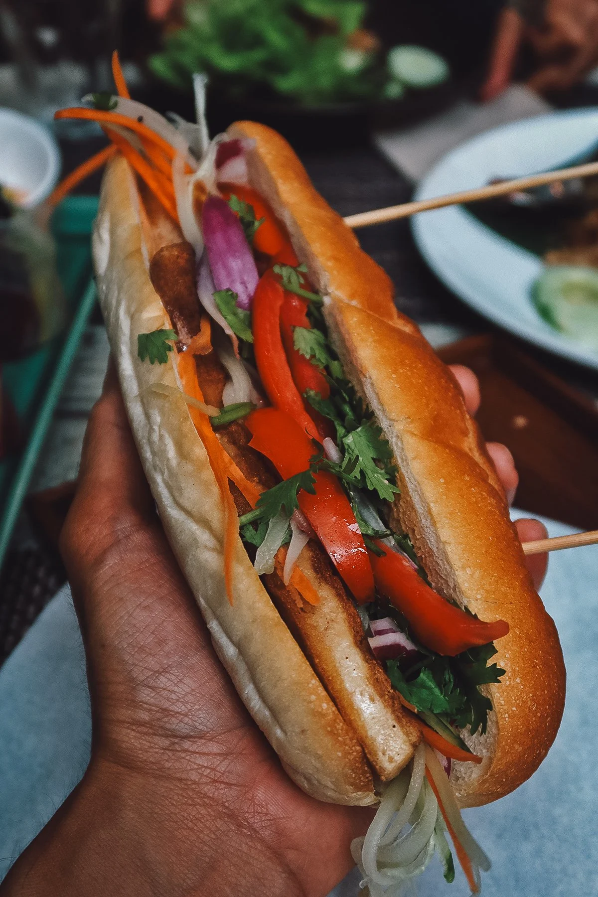 Banh mi at a restaurant in Chiang Mai, Thailand