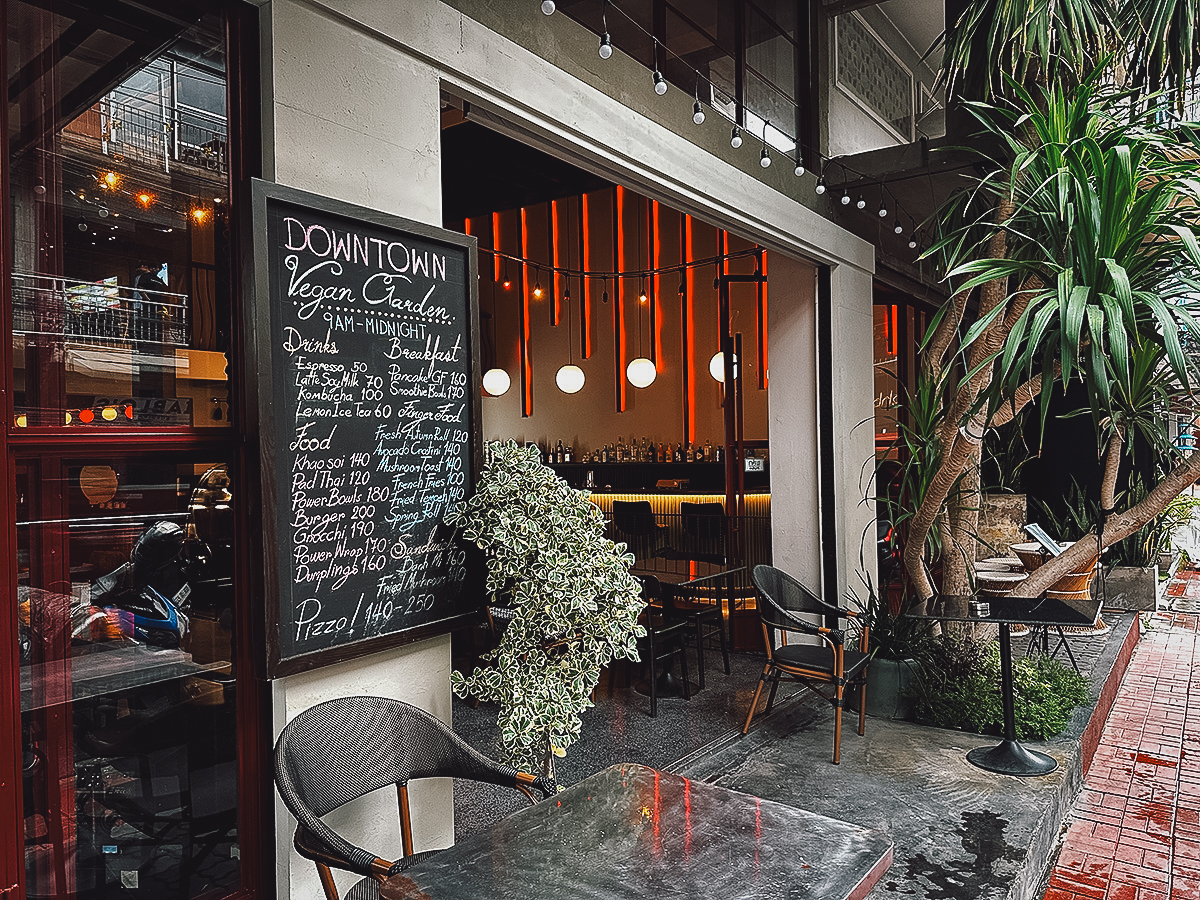 Downtown Vegan Garden restaurant in Chiang Mai, Thailand