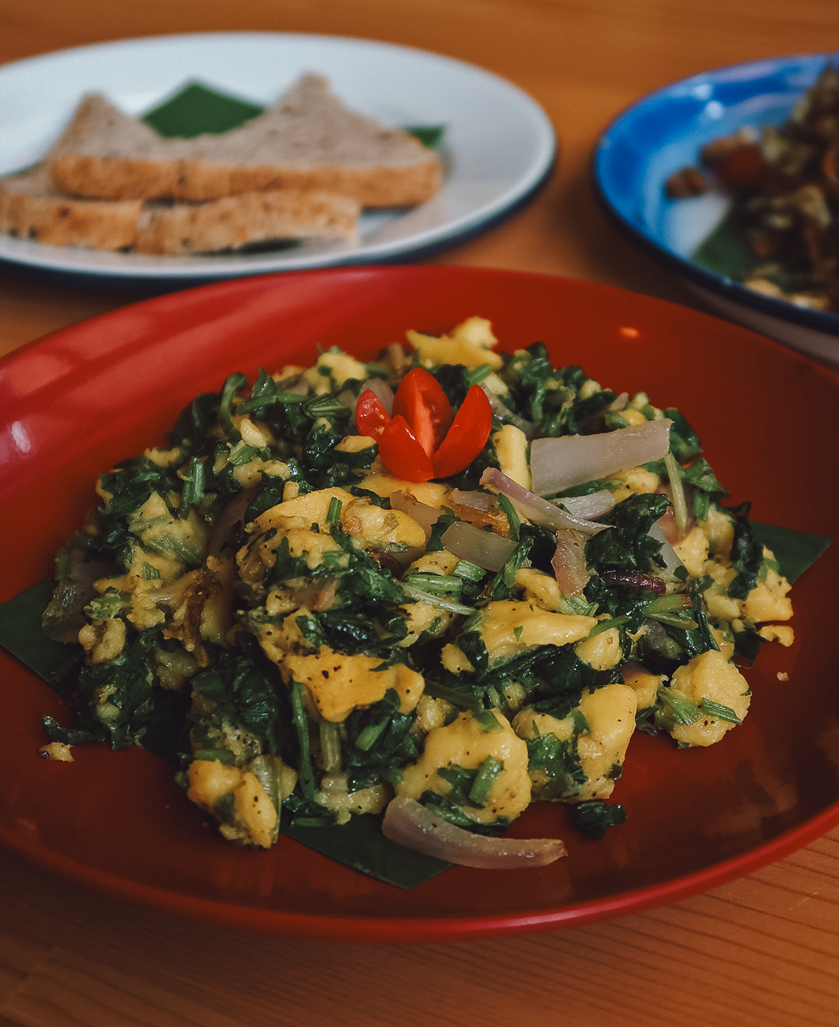 Breakfast dish at a restaurant in Chiang Mai, Thailand