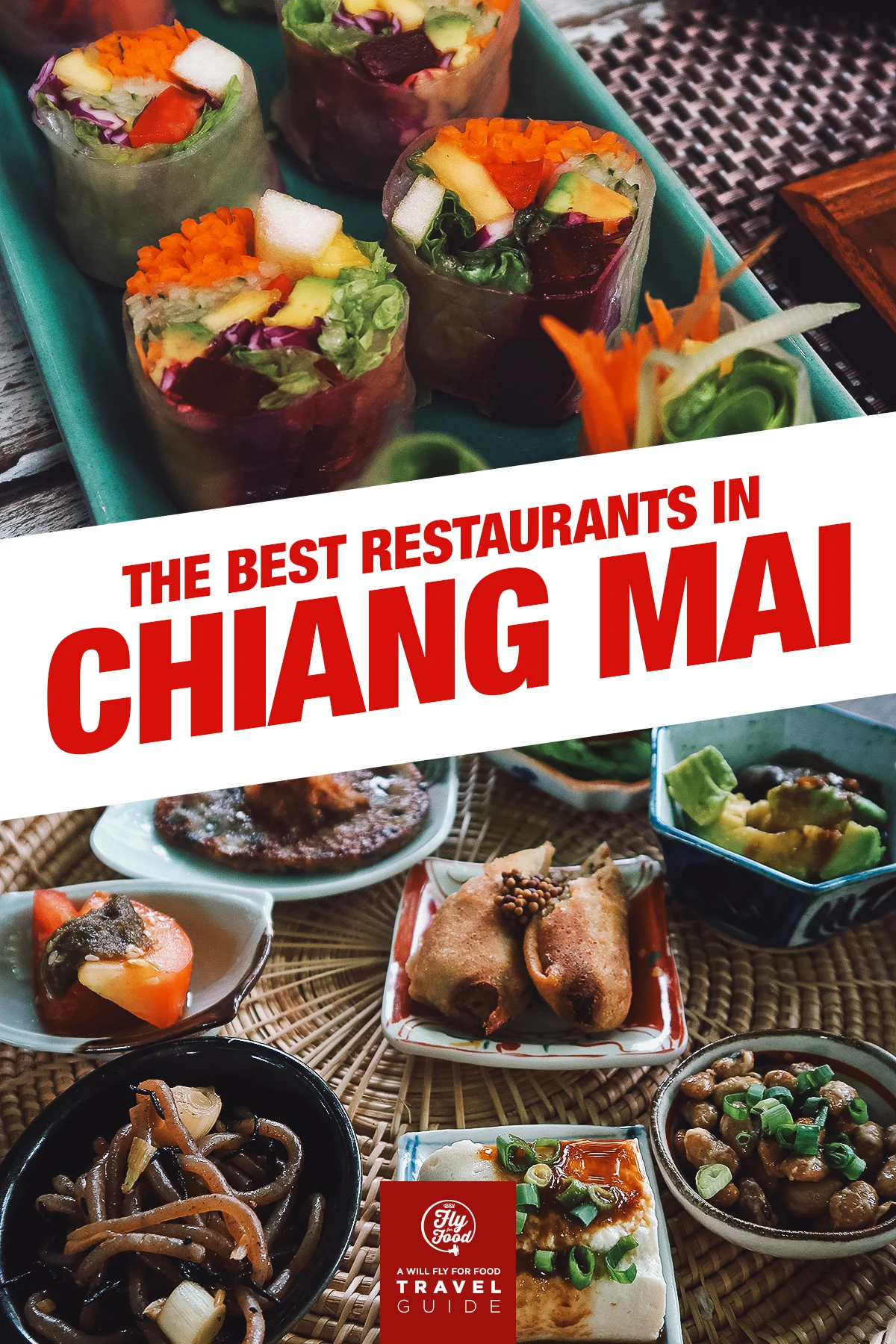 Various dishes from restaurants in Chiang Mai