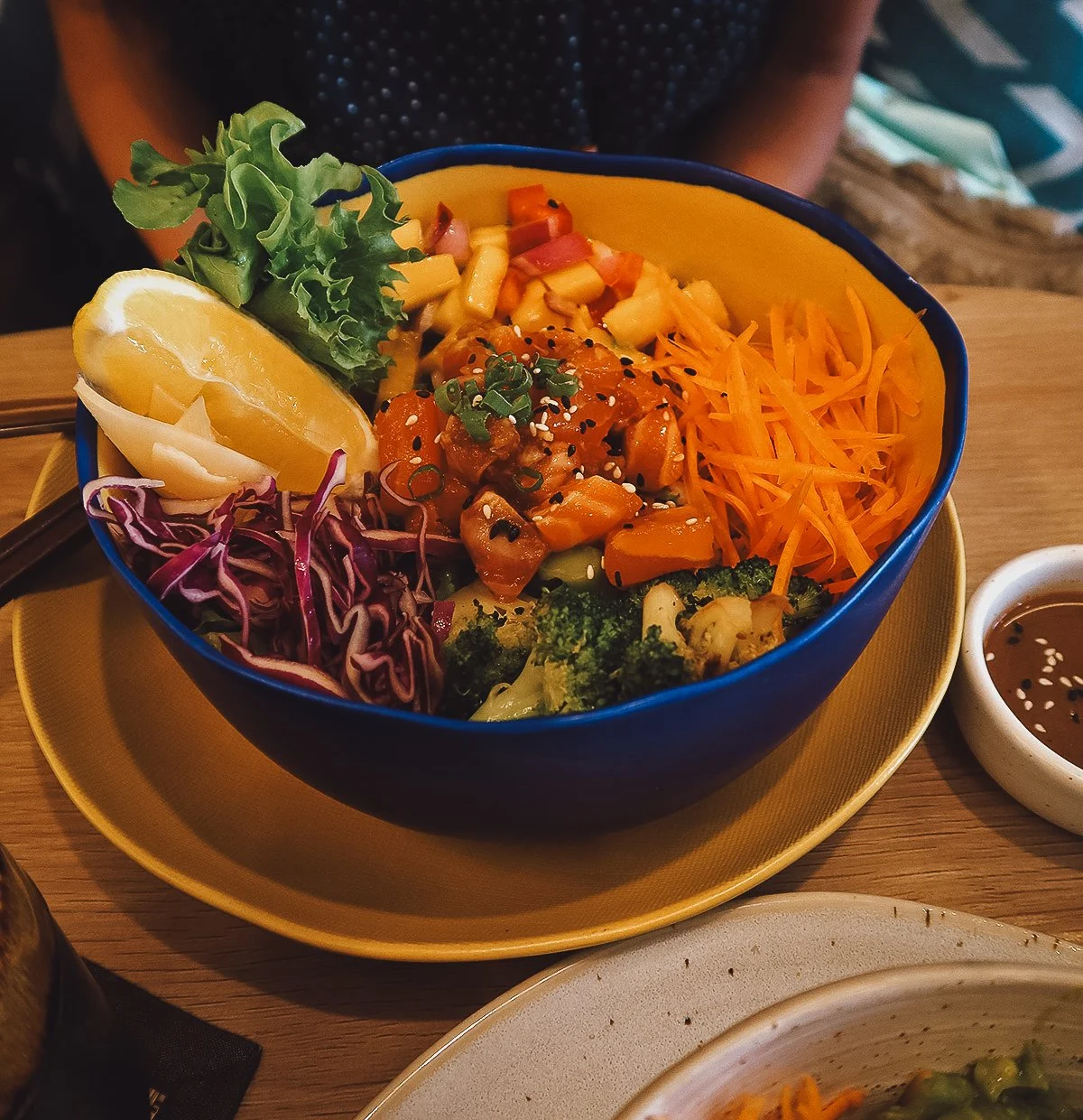 DIY salad bowl at a restaurant in Chiang Mai, Thailand