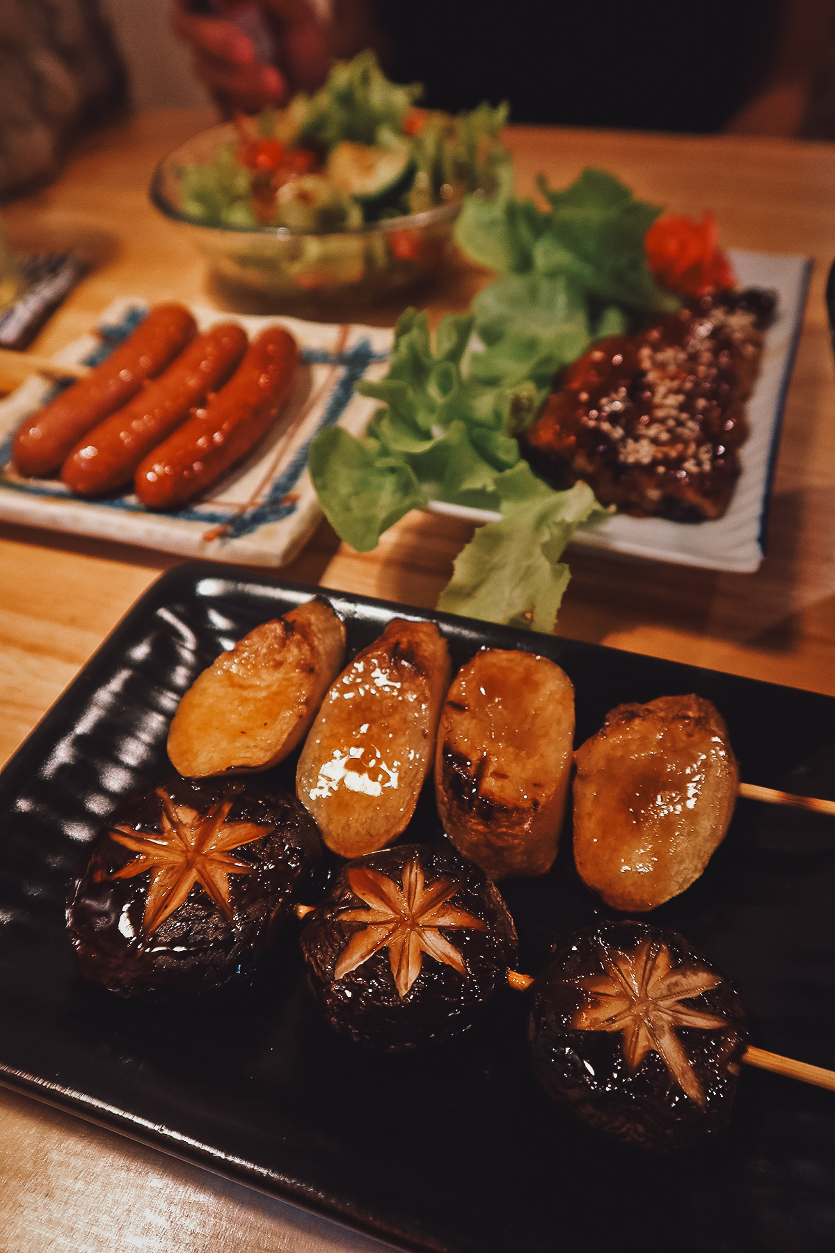 Kushiyaki at a restaurant in Chiang Mai, Thailand