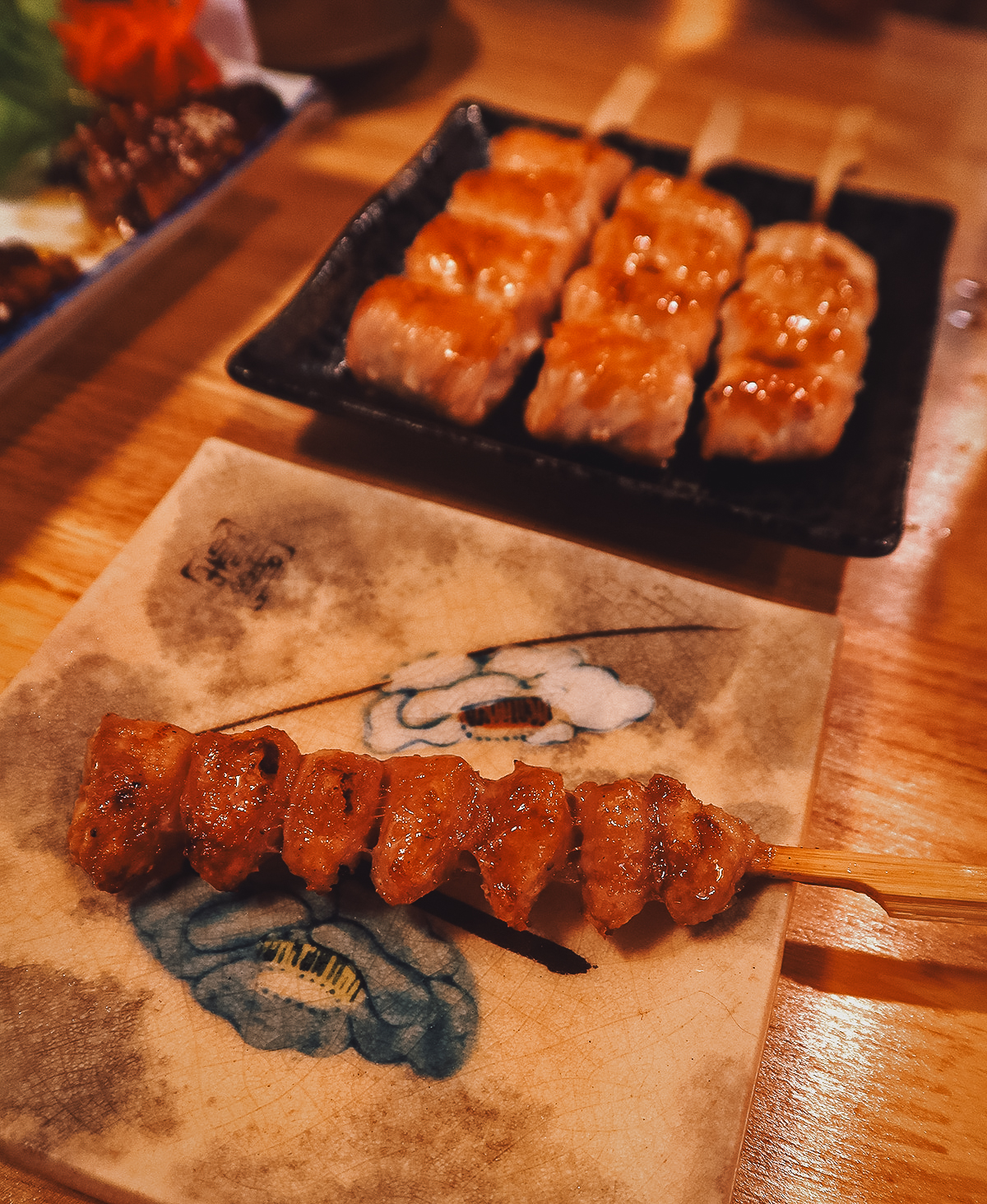 Yakitori at a restaurant in Chiang Mai, Thailand