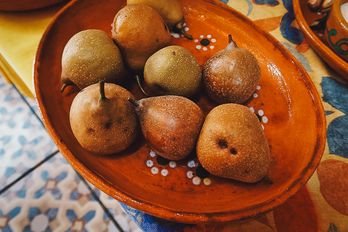 Plate of pears