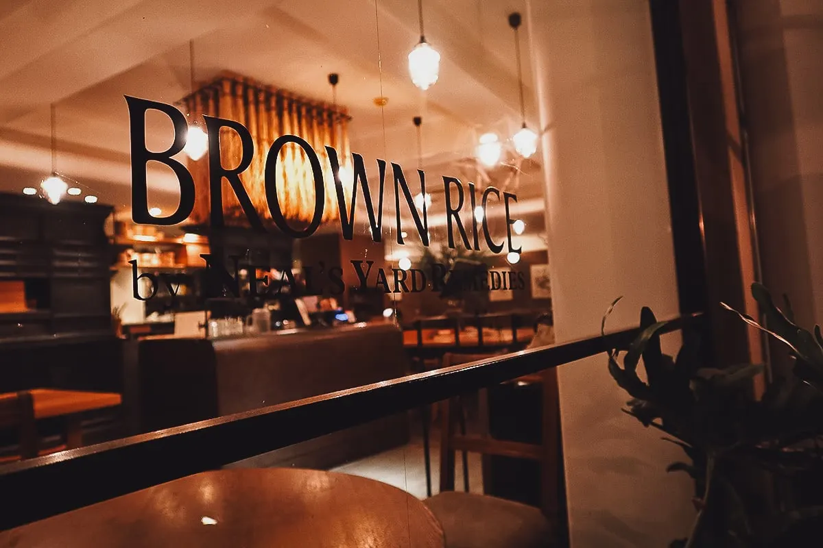 Brown Rice sign