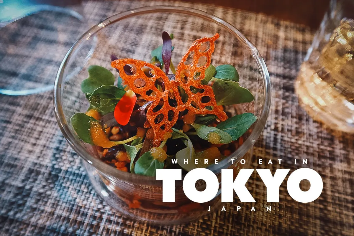 Beautifully plated vegan dish from a restaurant in Tokyo