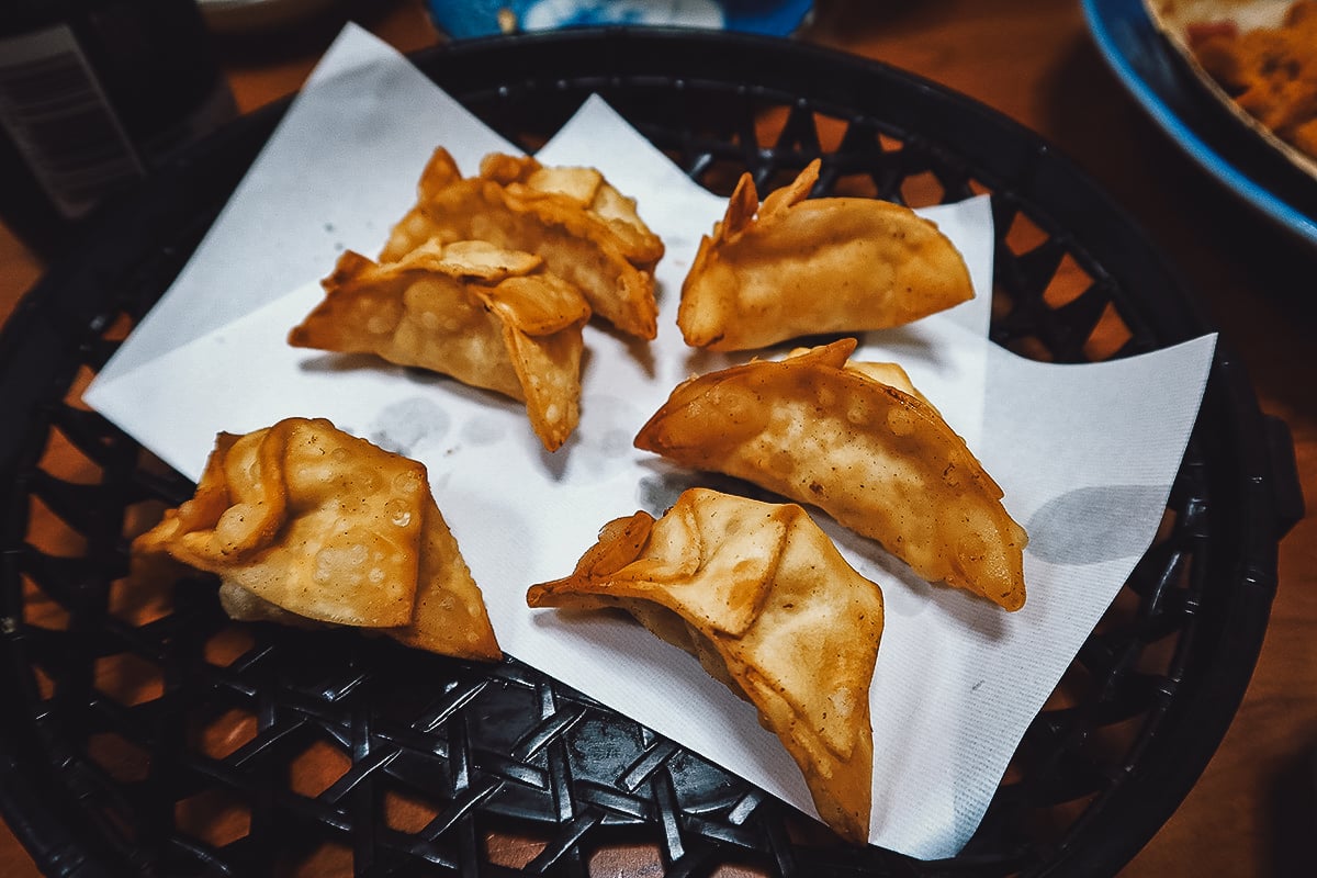 Clam gyoza at Hamaguri in Tokyo