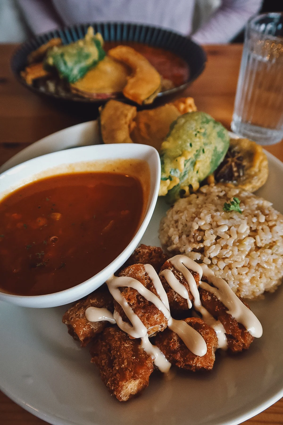 Vegan curry dish at Marugoto