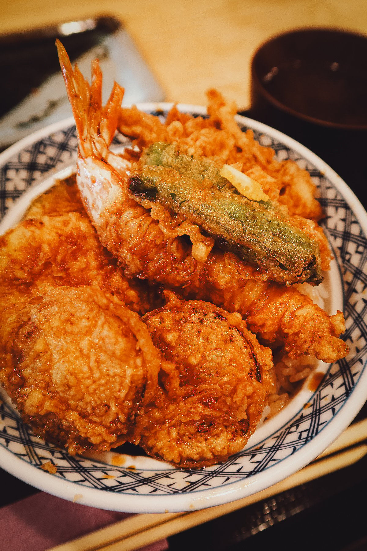 Tempura bowl at Tensen