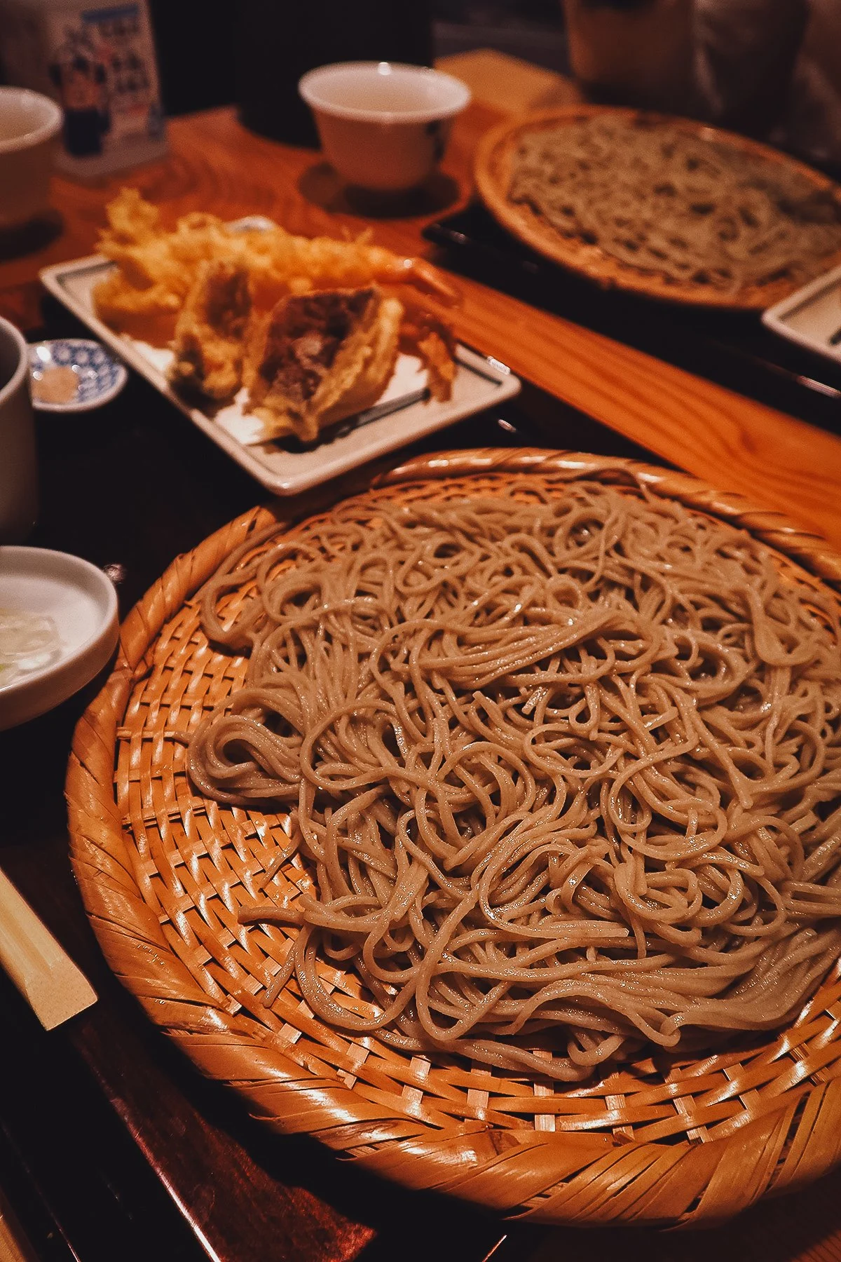 Soba noodles at Teuchi restaurant in Tokyo, Japan