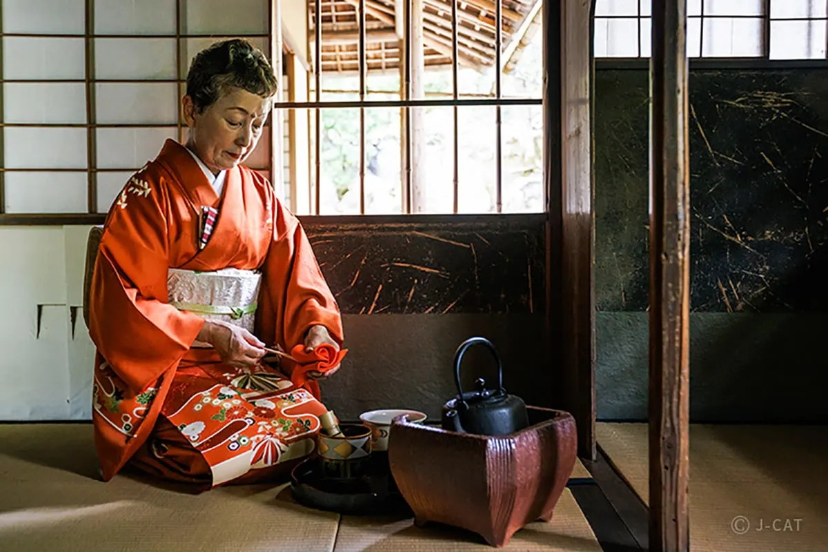 Woman preparing tea