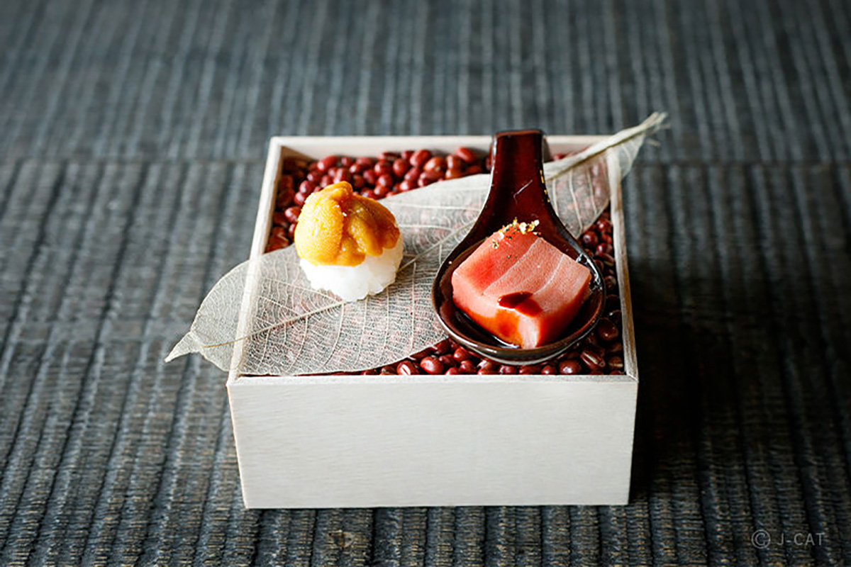 Beuatifully presented Japanese dessert dish