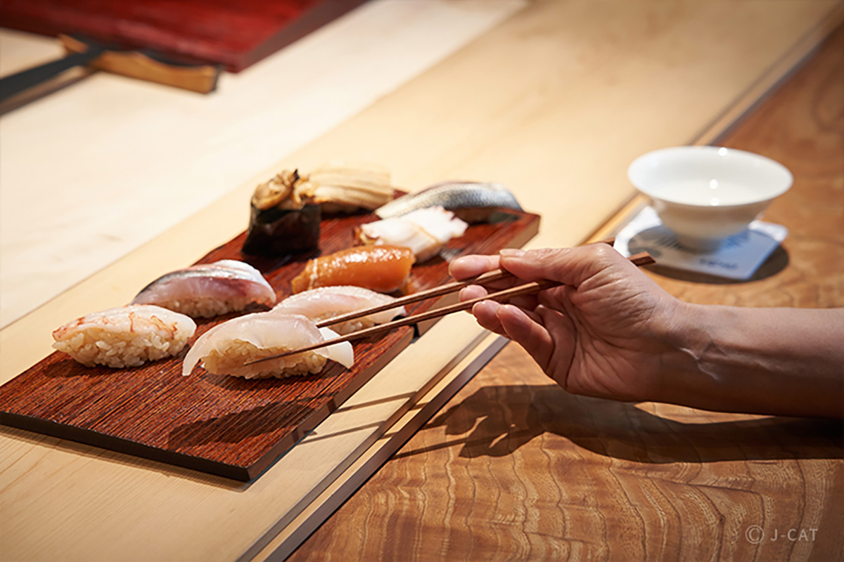 Assortment of nigiri sushi